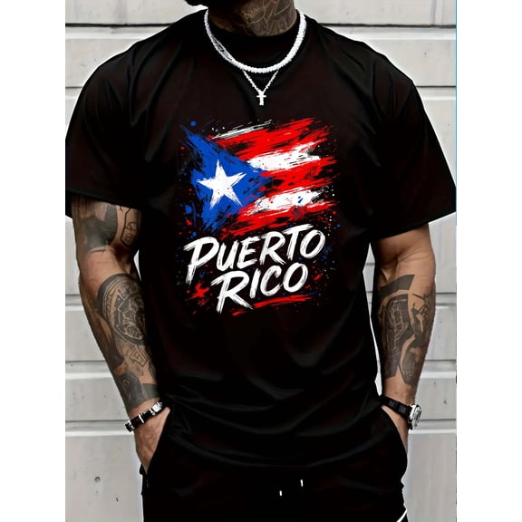 100% Cotton Puerto Rico Flag Hispanic Heritage Month Boricua Rican T-Shirt Graphic T-shirts for men and women