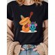 thumbnail image 1 of Summer Casual Short-Sleeve T-Shirt with a Female Skull Design Tee Tee For Adult, Men, Women, Teen, Teenager, Adolescent, Youth, 1 of 6
