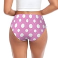 thumbnail image 3 of Womens Underwear Purple And White Polka Dot Cuteness No Show Seamless Underwear for Women, Soft Stretch Women's Panties, Hipster Ladies Panties Bikini Underwear Briefs, 3 of 6