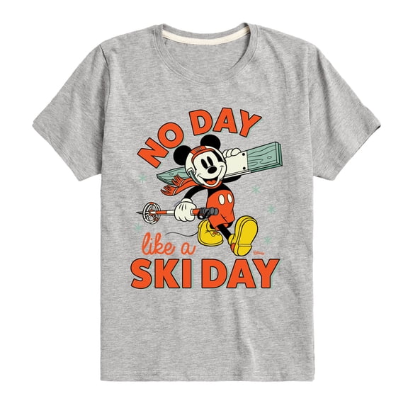 Disney - No Day Like A Ski Day - Toddler & Youth Short Sleeve Graphic T-Shirt