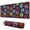 Colorful Animal Footprints, variant on Long Mouse Pads for Desk,Corgi Dog and Flower Florals Desk Mats on Top Of Desks, Desk Mouse Pad Extra Large with 3mm Non-Slip Base and Stitched Edge for Gaming,Office,Work,Home 31.5"x15.7"