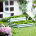 thumbnail image 3 of LuxenHome 2-Tier Rectangular Galvanized Steel Raised Garden Bed, 3 of 10