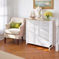 thumbnail image 3 of Simenmax 9 Drawers Dresser for Bedroom, Tall Fabric Closet Chests Organizer Tower Furniture with Wooden Top Metal Frame for Bed Room, Living Room, Hallway, Entryway,Light Gray, 3 of 8