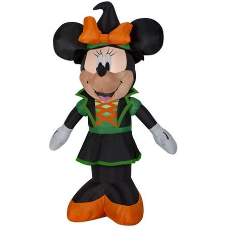 35 airblown minnie w witch hat disney halloween inflatable