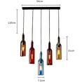 thumbnail image 4 of WUZSTAR Colored Glass Beer Bottle Chandelier,Retro Creative Wine Bottle Hanging Lamp for Restaurant, Loft, Bar, Shop, 4 of 8