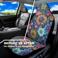thumbnail image 3 of Uorisanigo Hippie Flower Car Seat Covers Elastic Fabrics Waterproof Car Seat Cover Easy to Install Auto Interior Accessories 2 Pcs Set for SUV, Vans,Sedan,Truck, 3 of 7