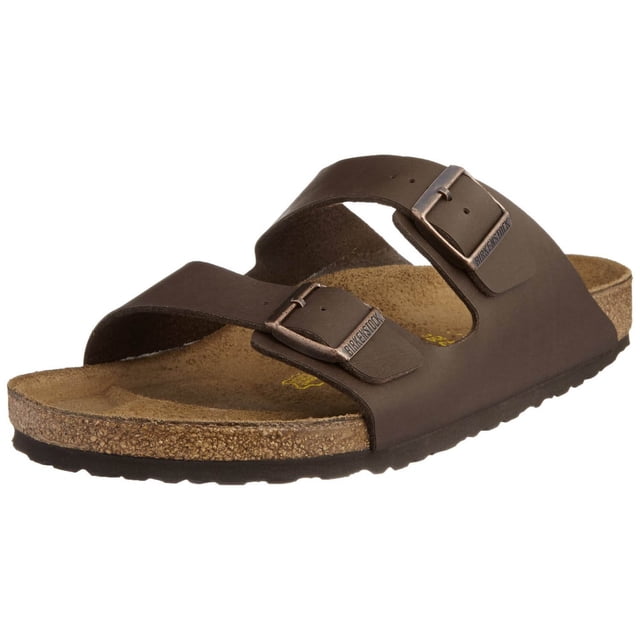 Sandalia Birkenstock Arizona Unisex Marrón Oscuro Birko-Flor 40N