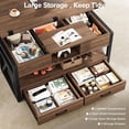 thumbnail image 4 of Hanyu 40" Lift Top Coffee Table,4 in 1 Multi-Function Lift Coffee Tables with Storage Drawers and Hidden Compartmen,Farmhouse Coffee Table with Lifting top for Living Room, Walnut, 4 of 16