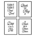 thumbnail image 2 of Clearance! Zuioae Painting, 4Pcs/Set Funny Signs Picture Canvas Painting Bathroom Wall Art Decor, Oil Painting Clearance Sale, 2 of 9
