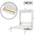 thumbnail image 2 of Harper & Bright Designs Full Size Murphy Bed, Wooden Full Cabinet Bed Wall Bed with 2 Drawers, Folding Wall Chest Bed for Guest Room Office, Beige, 2 of 13