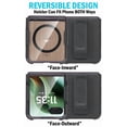 thumbnail image 4 of Nakedcellphone Electro Combo for Motorola RAZR ULTRA 2025 Phone Case with Belt Clip Holster Holder - Built-In Screen Protector - Hinge Cover - Compatible with MagSafe - Black/Clear, 4 of 10