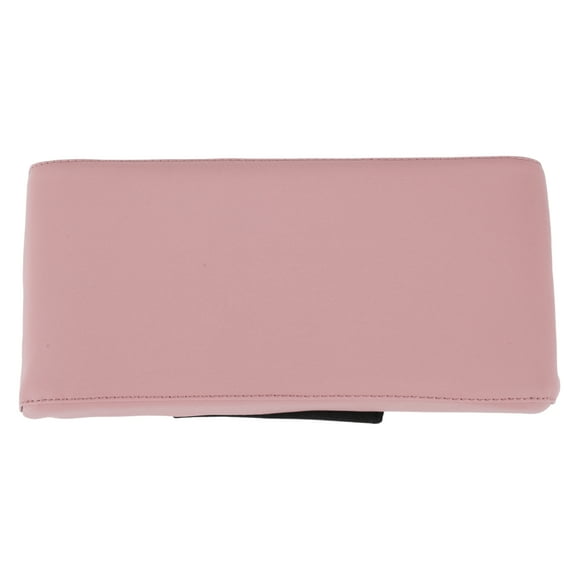 Unique Bargains Car Center Console Cover Center Console Cushion 12.6"x6.3"x1.97" Pink Nappa Leather Memory Foam