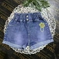thumbnail image 2 of LNWUY Children's Fashion Versatile Jeans Shorts Girls Summer Cute Bow Tie Jeans Casual Outerwear Pants Denim Shorts Blue 2 Years, 2 of 4