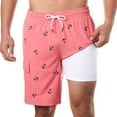 thumbnail image 1 of SHIQI-Mens Swim Shorts Swim Trunks 9 inch Bathing Suits Swimsuit Board Compression Liner Quick Dry, 1 of 4