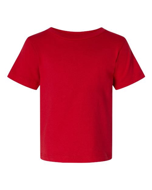 BELLA+CANVAS Toddler Short Sleeve Personalized T-Shirt, Create your own Designs, Red, 4T, Unisex