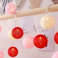thumbnail image 5 of 1.5m Christmas Cottons Ball Light String Christmas Lights Battery Box Light Holiday Decoration Lights Room Tent Cottons Thread Light Strip for Holiday Gifts, 5 of 6