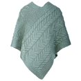 thumbnail image 2 of Aran Knitted Poncho Women's SuperSoft Merino Wool Irish Cape Made in Ireland, One Size, 2 of 7