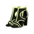 thumbnail image 5 of Women Lycra Zipper Front Piping Trim Cage Open Toe Chunky Heel 19152, 5 of 6