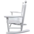 thumbnail image 4 of White Kids Rocking Chair, Indoor/Outdoor Hardwood Toddler Chair - 110 lbs Capacity, Easy Assembly (22.4"H x 18.9" Seat Height), 4 of 6