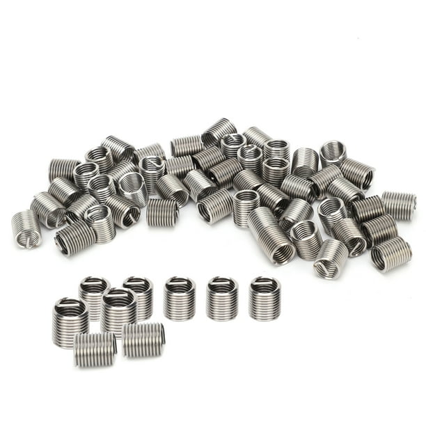 M Buder 50Pcs Insertos de Rosca M7x1 Herramienta de Reparación 2D Acero Inoxidable (1.4 cm / 0.6 inches)