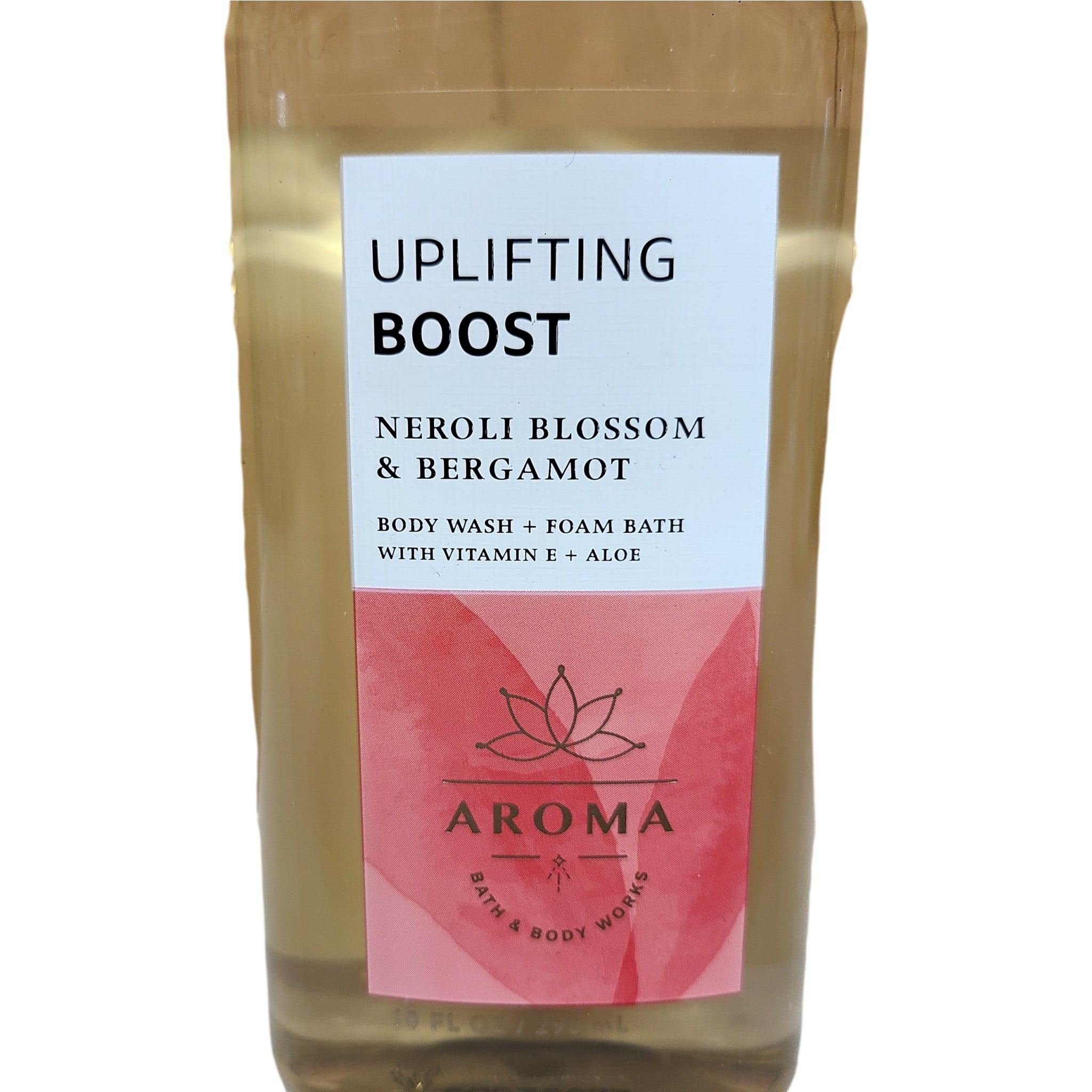 Bath and Body Works Aroma Uplifting Boost NEROLI BLOSSOM BERGAMOT Body Wash Foam Bubble Bath 2 Pack