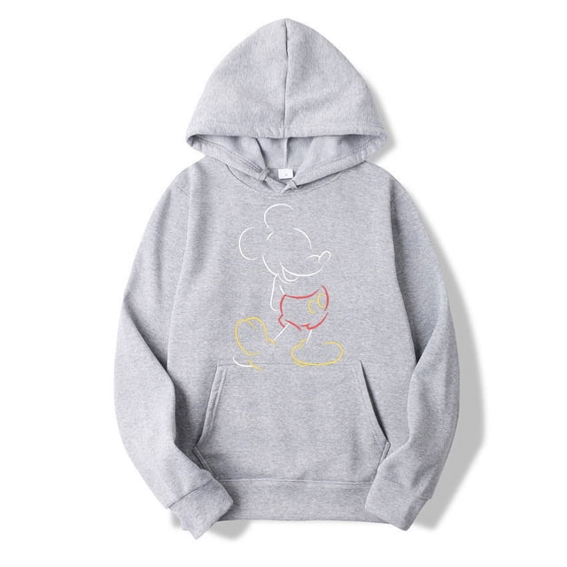Mickey Mouse Line Pop Unisex Hoodie Cartoon Fashion Couple Oversized Sweatshirt Tops Spring Autumn Pullover