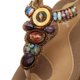 thumbnail image 3 of Sandalias de verano para mujer, estilo bohemio, con diamantes de imitación, planas, con separadores de dedos, 3 of 6