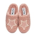 thumbnail image 4 of MeMoi Kids' Embroidered Shaggy Star Non-Skid Slippers (XXS, Dusty Pink), 4 of 4