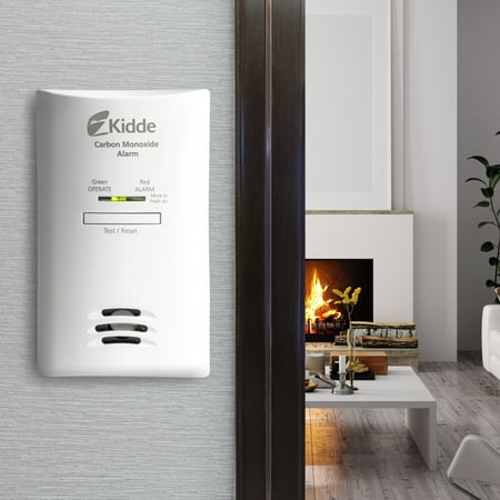 Kidde AC Plug-In Carbon Monoxide Detector with Battery Backup, CO Alarm with LED Light Indicators