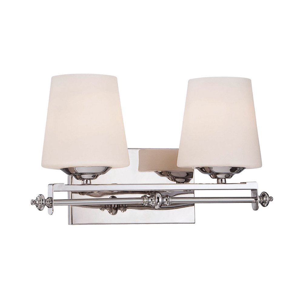 Bathroom Vanity 2 Light With Polished Chrome Finished E Bulbs 16 inch