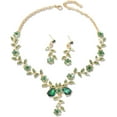 thumbnail image 6 of Elegant Crystal Flower Bridal Wedding Jewelry Sets For Women Bridesmaids Delicate Rhinestone Floral Leaf Statement Choker Necklace Dangle Earrings Luxury Valentine Day Gifts Party Prom Costume, 6 of 11