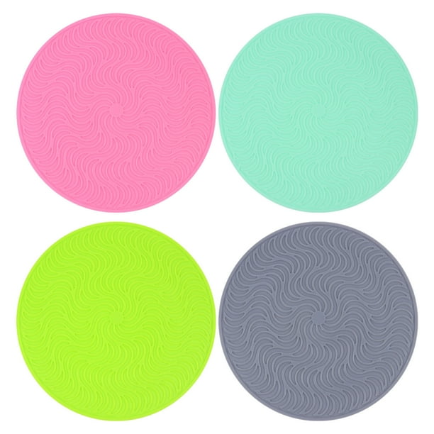 4Pcs Silicone Heat Resistant Microwave Oven Mat Non Stick Turntable Mat