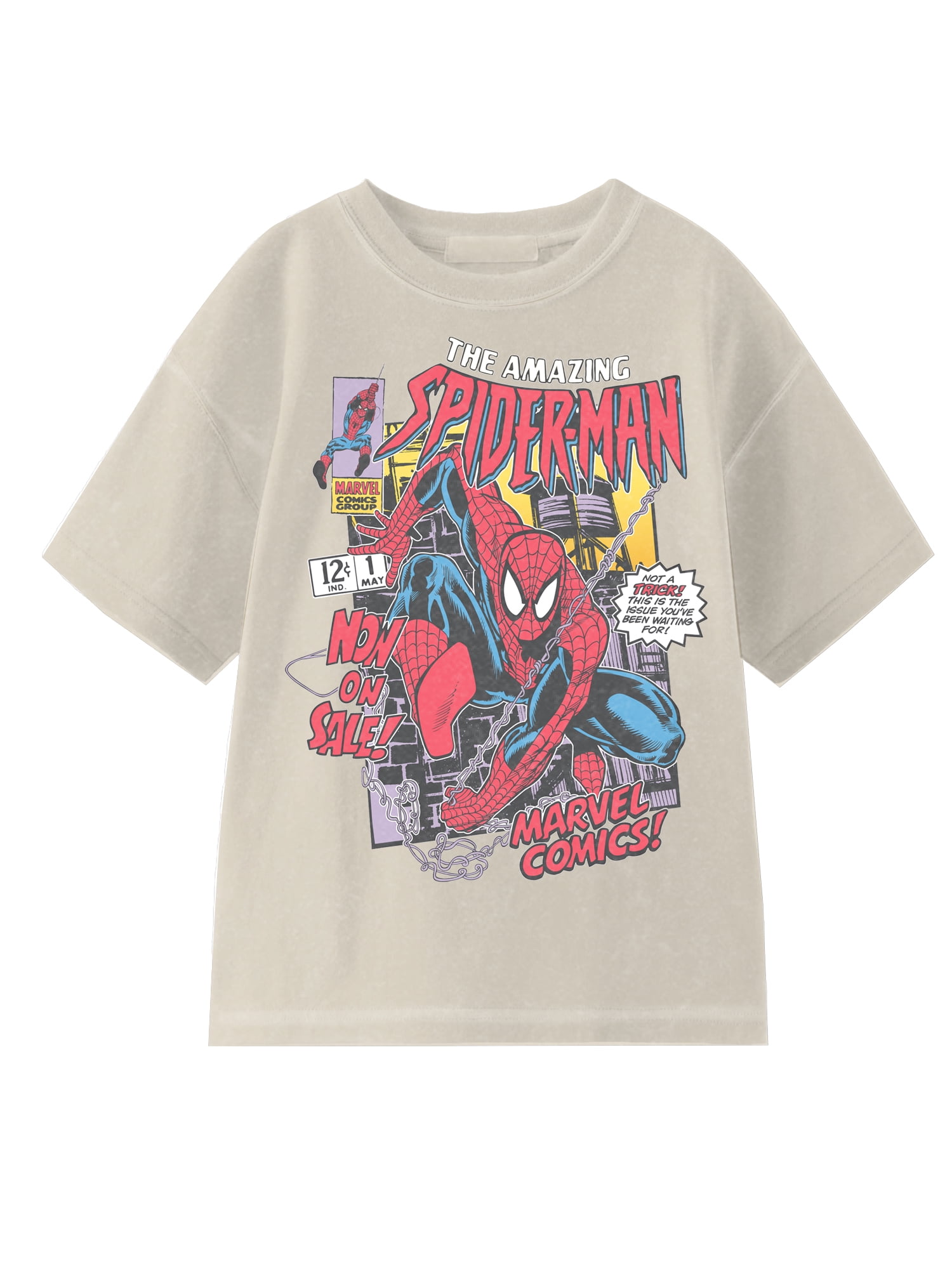 Spider-Man, Boys' Relaxed Graphic T-Shirt, Comic Spidey, Sizes 4-18