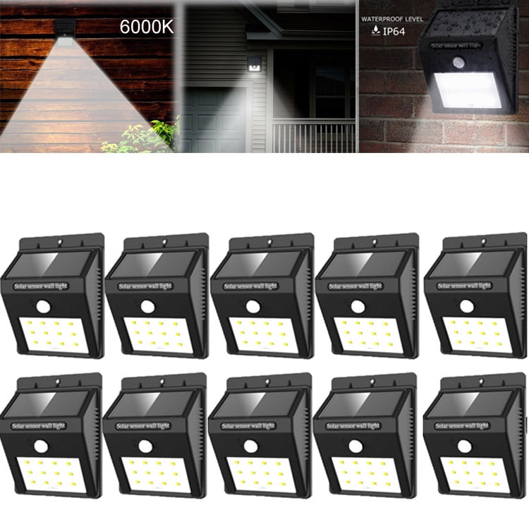 1-10XSolar Light with motion detector 20LED Solar Heater outdoor garden Lamp US 