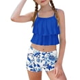thumbnail image 3 of Gamivast Two Piece Tankini for Toddler Girls Tiered Ruffle Flounce Top with Boy Shorts Modest Swimsuit Summer Pool Party Wear Cute Holiday Bathing Suit, 3 of 8