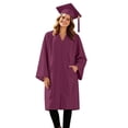 thumbnail image 1 of FYEGRE Unisex Adult Matte Graduation Elegant Adult Academic Gown Formal Wear For Graduation Ceremonies And Events Wine XXL, 1 of 4