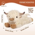 thumbnail image 4 of Peluche de vaca Highland Cuckool de 38 cm, juguete lavanda apto para microondas, 4 of 9