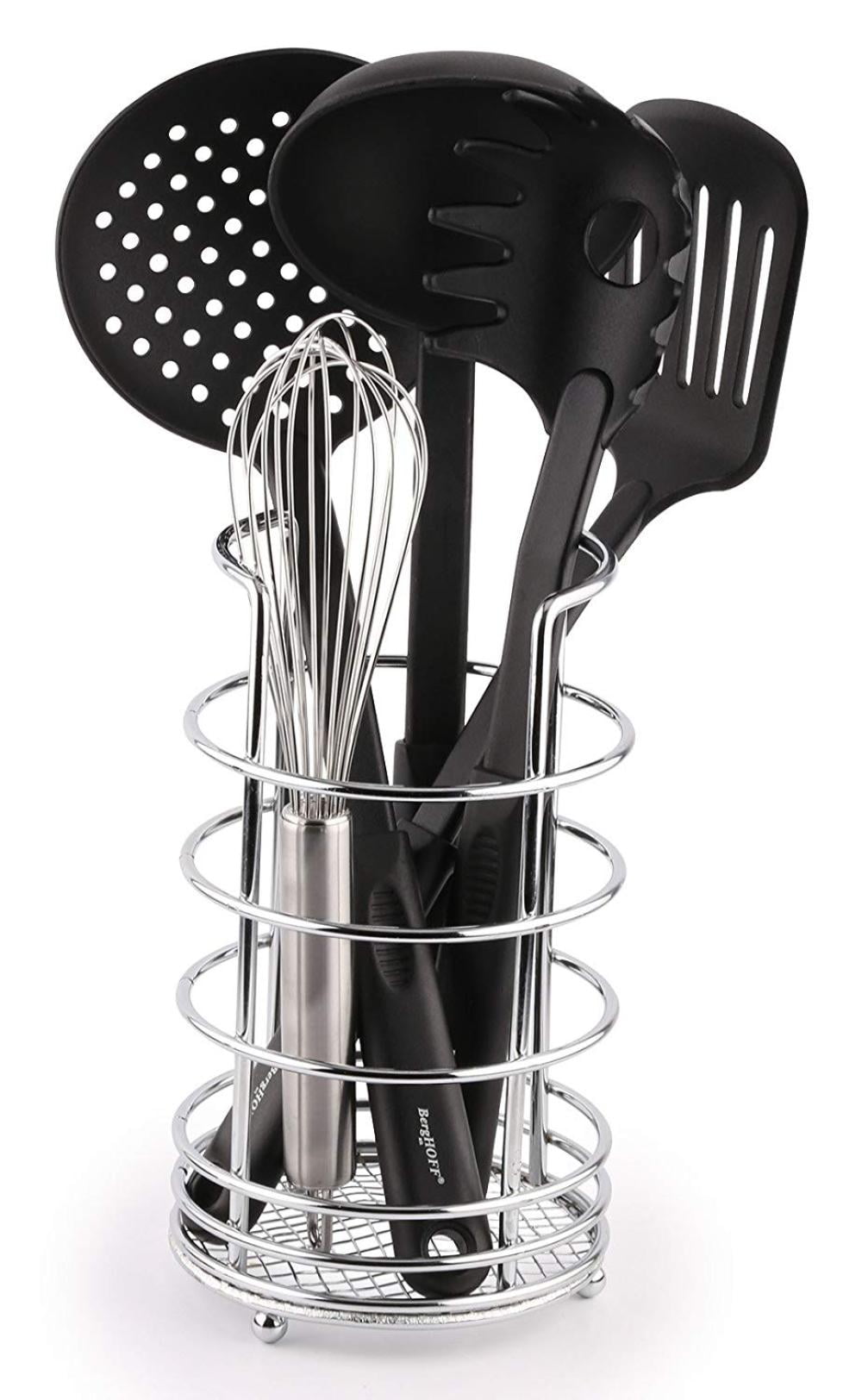Utensil Holder Chrome Finish, High quality and stylish utensil holder