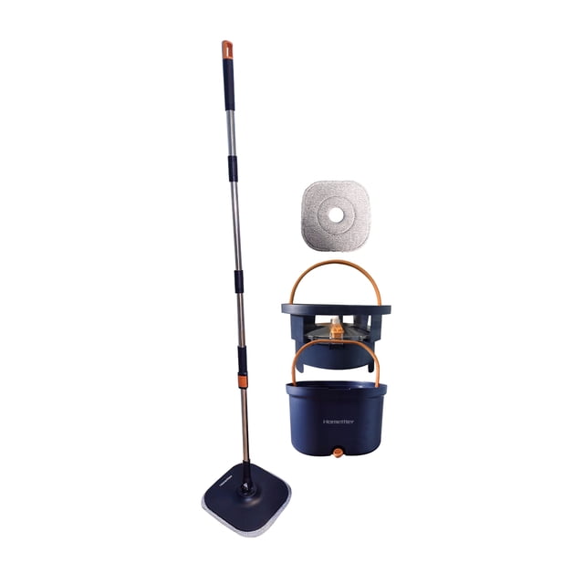 TRAPEADOR MOP CHICO Separa agua limpia y sucia, de mango retráctil, hecho de tres varillas de acero inoxidable