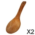 thumbnail image 1 of 2x Cucharas para Servir Arroz, Cucharón, Cuchara de Silicona de Madera, Utensilio para Sopa, Mesa de Cocina 2 piezas, 1 of 8