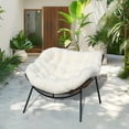 thumbnail image 7 of VIXLON Oversized and Spoon Style Steel Outdoor Lounge Chair with Thick Cushion White/Black, 7 of 7