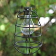 thumbnail image 3 of Northlight 7.75" Black Rippled Solar Powered LED Decorative Outdoor Metal Patio Lantern, 3 of 4