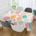 thumbnail image 2 of Yayeee Tablecloths 54" x 54" Rectangle Wrinkle Resistant Party Table Cover, Pink Abstract Pattern, 2 of 8
