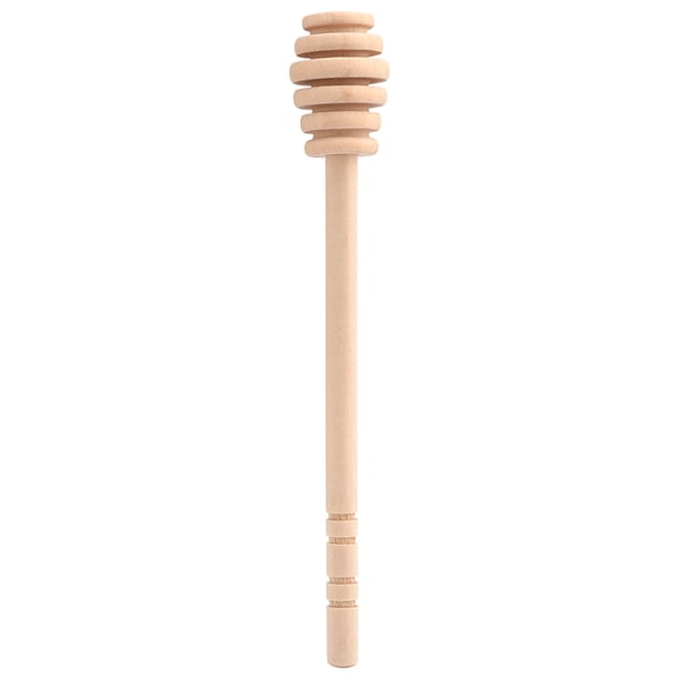 Juego de 50 tarros de madera para el hogar con forma de cuchara para miel, para dispensar y recoger mermeladas, varilla agitadora de 16 cm