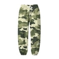 thumbnail image 4 of Nfurl Womens Sweatpants with Pockets Trendy Camo Prints Cuffed Bottoms Pants Elastic Waist Drawstring Going Out Joggers Casual Sweatpant Army Green,XXL, 4 of 4