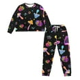 thumbnail image 2 of DISNIMO Pajama Set for Women Mushroom Print Soft Comfy Loungewear Long Sleeve Lounge Sets 2 Piece Pjs Sets Casual Nightwear with Pocket Round Neck Sleepwear, 2XL, 2 of 7
