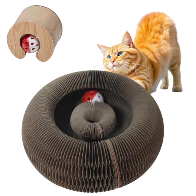 Tabla de rascar para gatos MoeQoassis, órgano mágico con bola