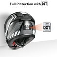 thumbnail image 3 of AHR RUN-F3 Full Face Motorcycle Helmet DOT Approved Lightweight Street Bike Touring Racing M, 3 of 12