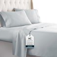 thumbnail image 1 of HC COLLECTION Full Size Bed Sheets, 4 pc Bed Sheets & Pillowcases Set - Machine Washable for Easy Care - Soft & Breathable All Season Microfiber Sheets with Deep Pockets - Ice Blue, 1 of 4