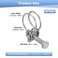 thumbnail image 3 of Uxcell Pince à Tuyau Double Fil Lot de 20, Clips de Tuyau en Acier Inoxydable 18-22mm Réglables pour Collecte de Poussière, 3 of 7